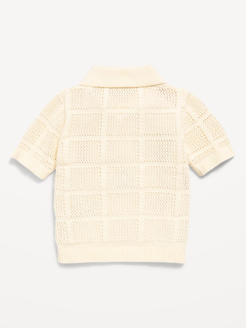 Short-Sleeve Sweater-Knit Polo for Baby