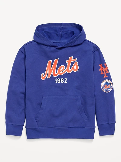 New York Mets Gender-Neutral Pullover Hoodie for Kids