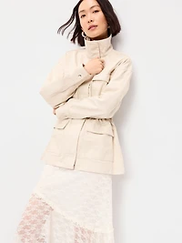 Cinched-Waist Utility Jacket