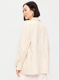 Cinched-Waist Utility Jacket