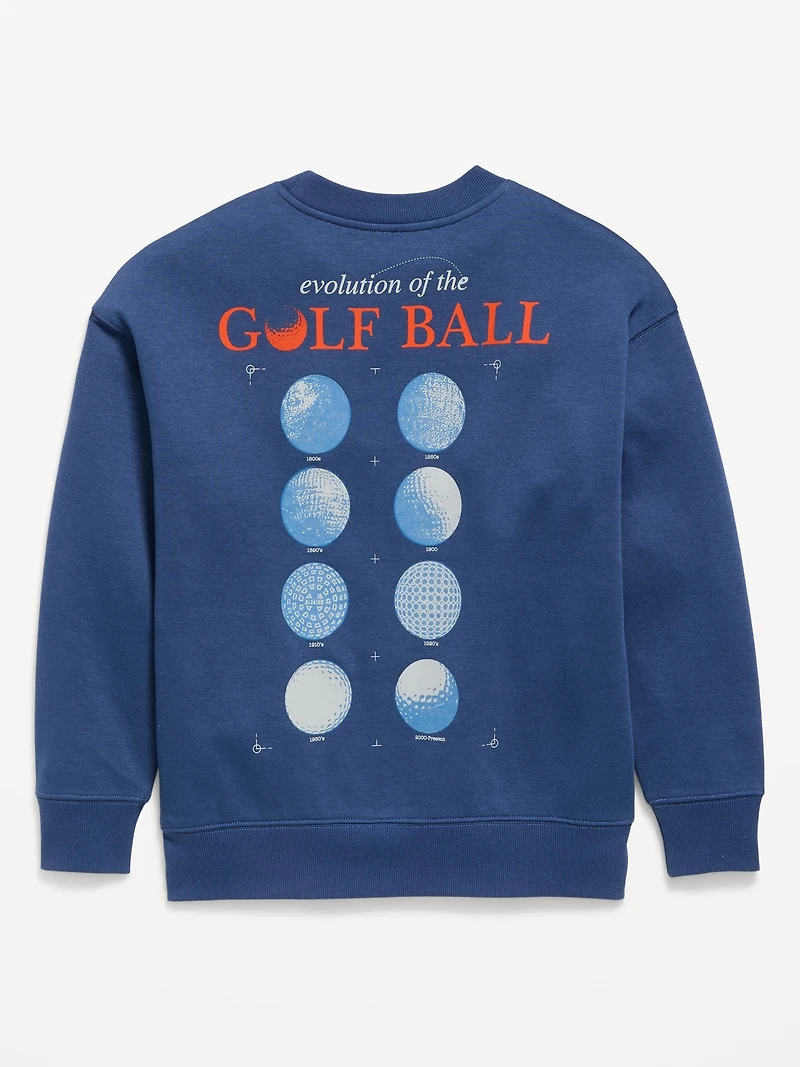 PGA TOUR™ Oversized Gender-Neutral Graphic Sweatshirt for Kids