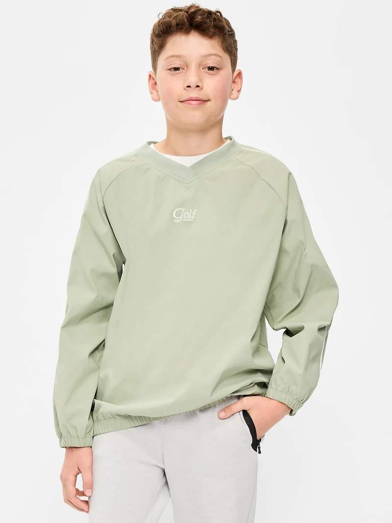 Oversized V-Neck Performance Pullover for Boys