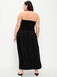 Fit & Flare Drop-Waist Maxi Tube Dress