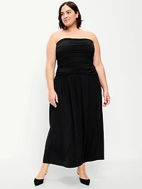 Fit & Flare Drop-Waist Maxi Tube Dress