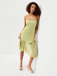 Fit & Flare Lace Midi Dress