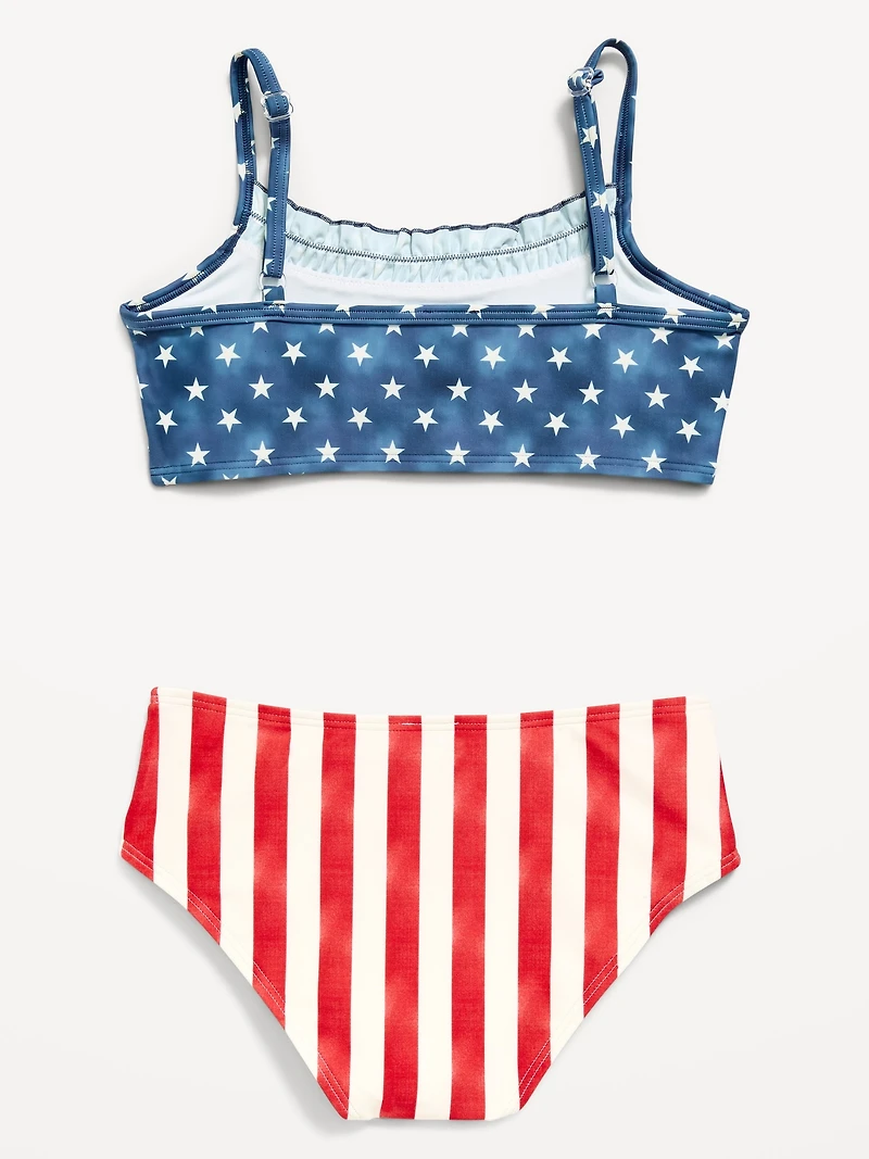 Ruffle-Trim Bikini Swim Set for Girls