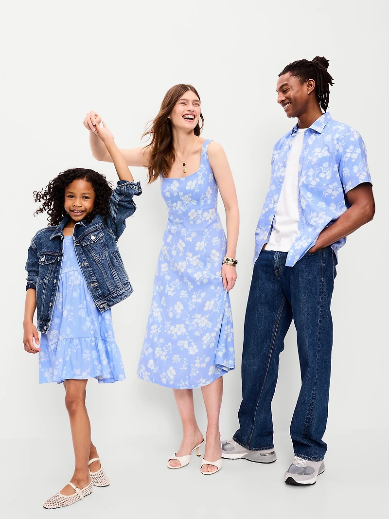 Printed Short-Sleeve Linen-Blend Shirt for Boys