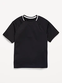 Short-Sleeve Textured Mesh Performance T-Shirt for Boys