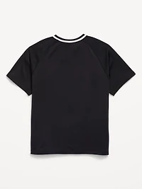 Short-Sleeve Textured Mesh Performance T-Shirt for Boys