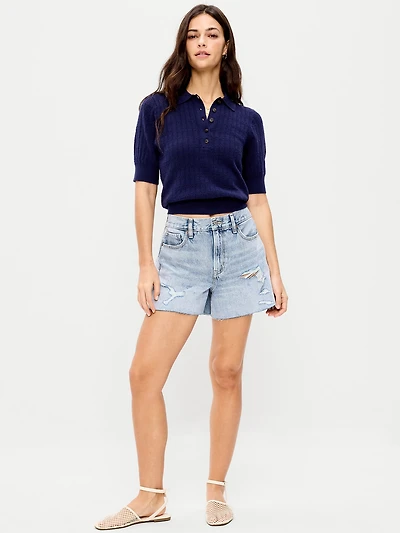 High-Waisted OG Cut-Off Jean Shorts - 4-inch inseam