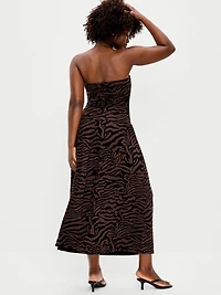 Fit & Flare Drop-Waist Maxi Tube Dress