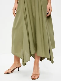 Handkerchief Hem Midi Dress