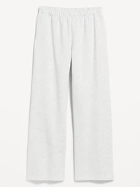 High-Waisted Fleece Wide-Leg Sweatpants