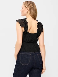 Flutter-Sleeve Fit & Flare Top