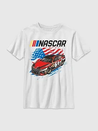 Nascar Flag Racer Graphic T-Shirt for Boys