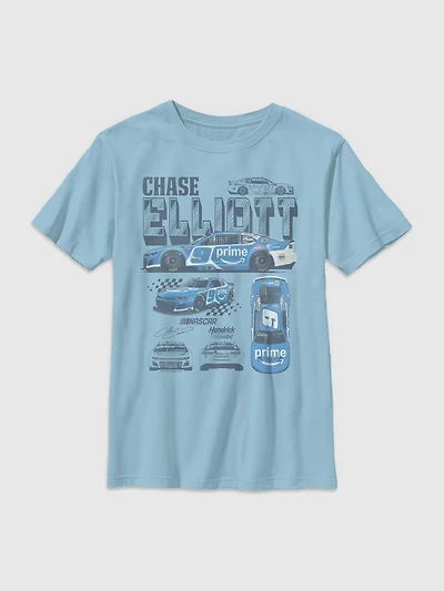 Chase Elliot Hendrick Motorsports Diagram Graphic T-Shirt for Boys