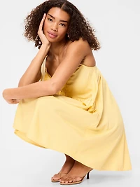 Ruffle-Trim Asymmetrical Mini Dress
