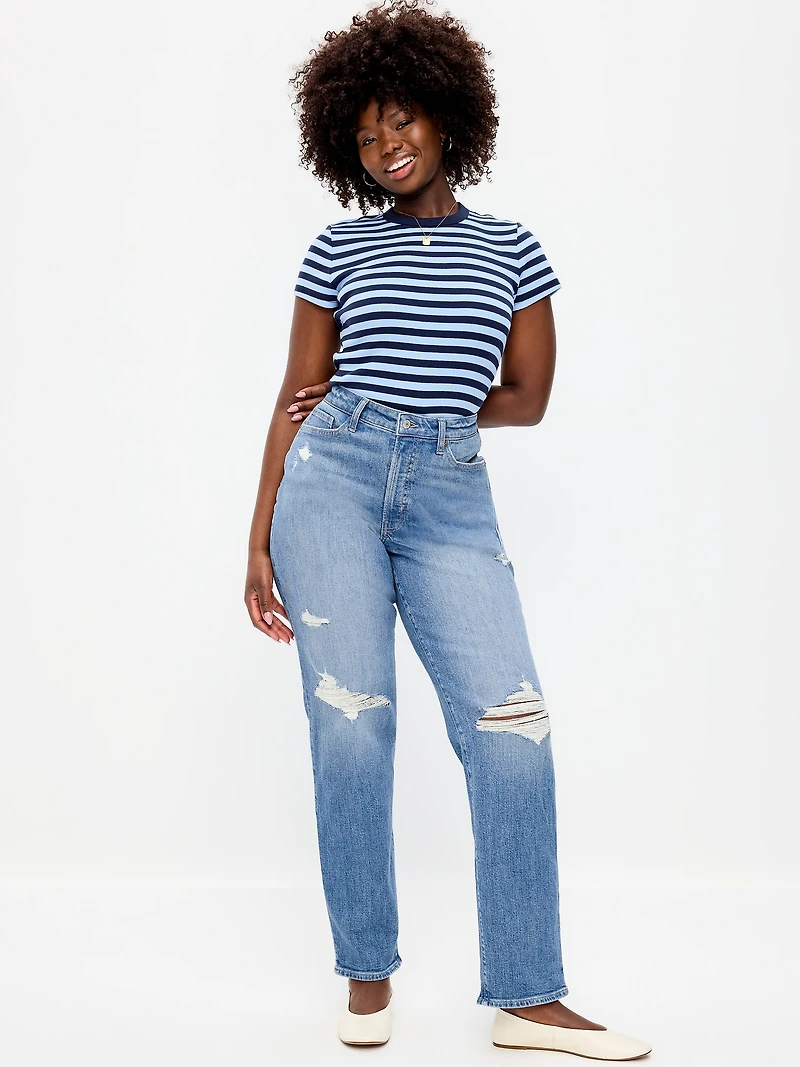 Curvy High-Waisted OG Loose Straight-Leg Jeans