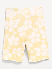 Printed Long Jersey Biker Shorts for Girls