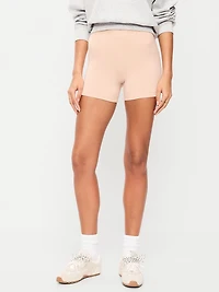 High-Waisted Jersey Biker Shorts - 4-inch inseam