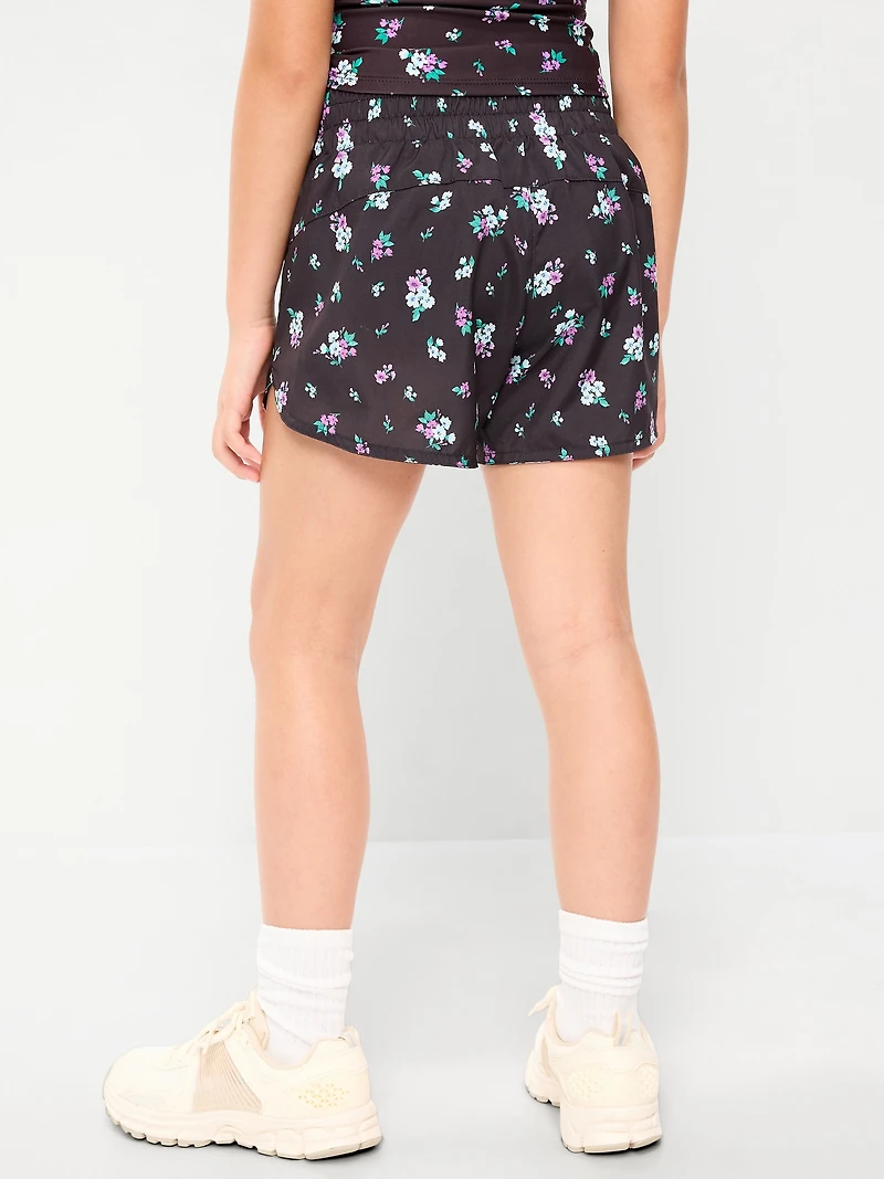 High-Waisted Dolphin-Hem Run Shorts for Girls