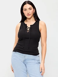 Lace-Up Tank Top