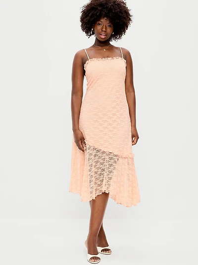 Fit & Flare Lace Midi Dress