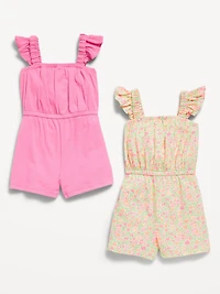 Sleeveless Romper 2-Pack for Toddler Girls