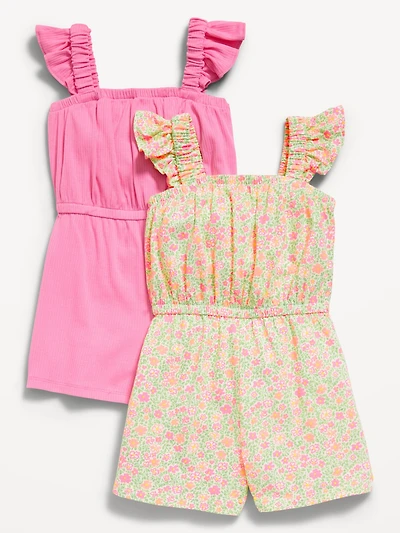 Sleeveless Romper 2-Pack for Toddler Girls