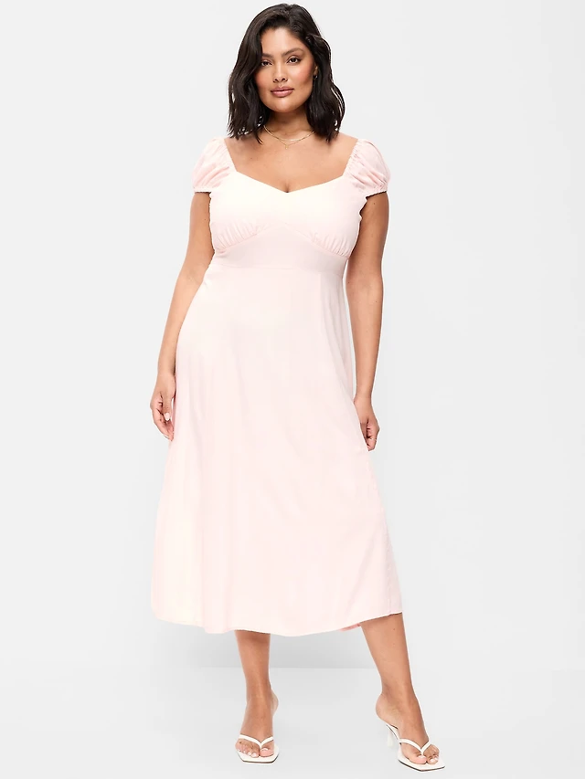 Old Navy Fit & Flare Sleeveless Seersucker Midi Dress | Liberty Center