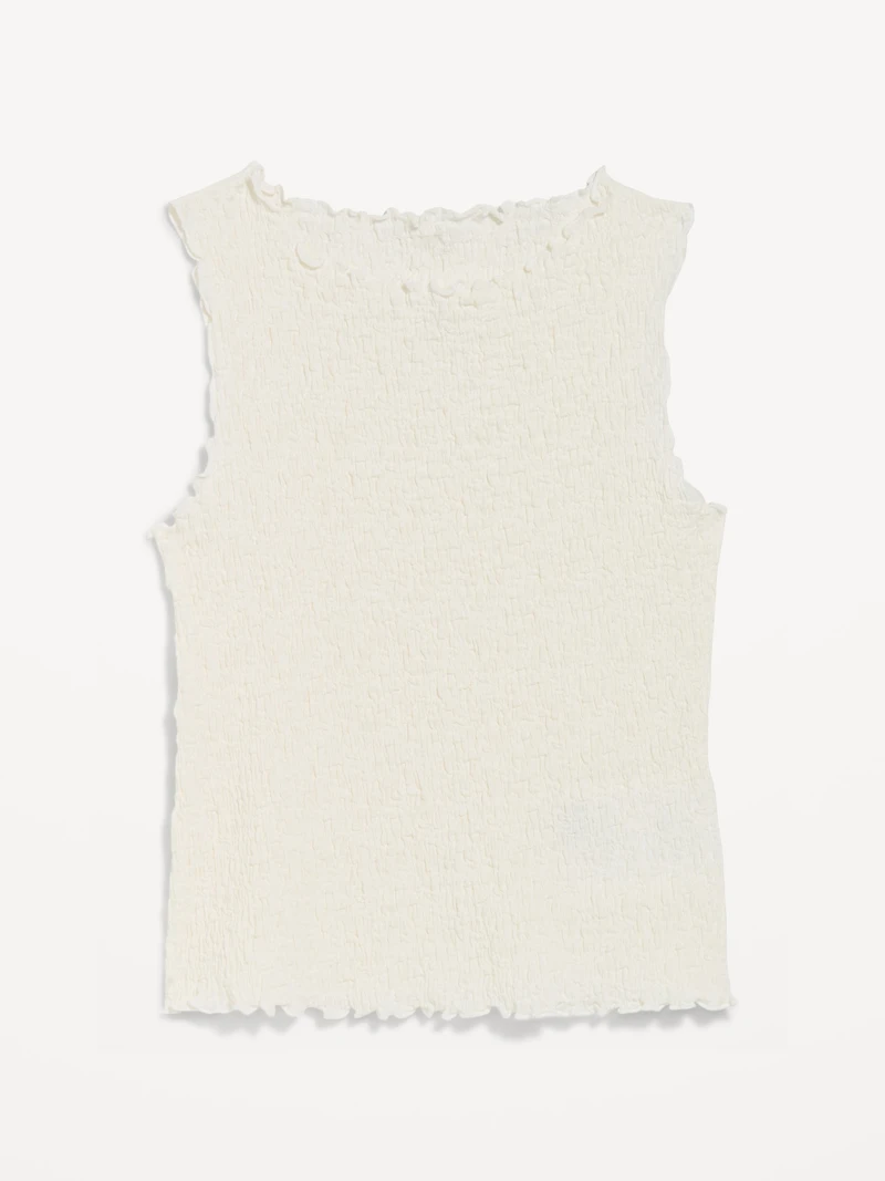 Sleeveless Smocked Tank Top