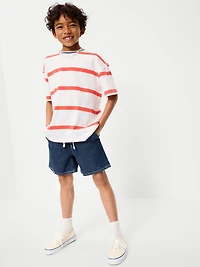 Above Knee Super Baggy Pull-On Jean Shorts for Boys