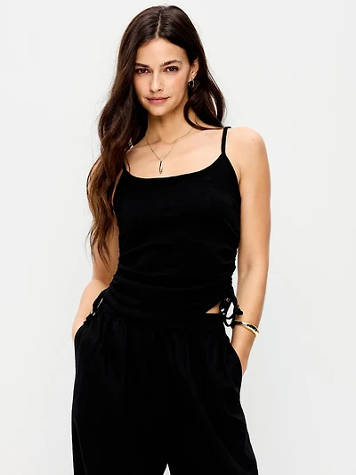 Shirred Side Cami Tank Top