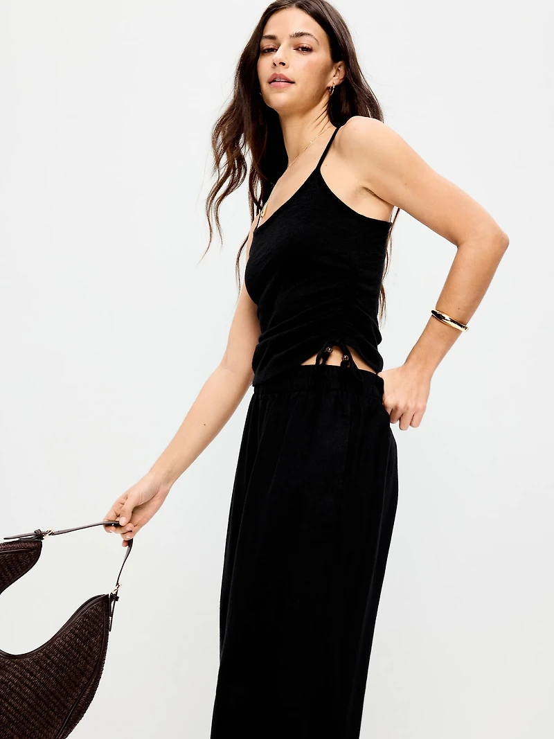 Shirred Side Cami Tank Top