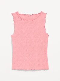 Sleeveless Smocked Tank Top