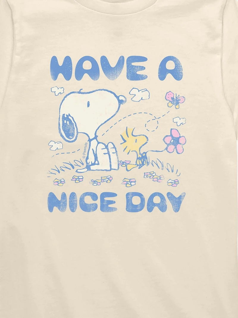 Peanuts Snoopy And Woodstock Have A Nice Day Short Sleeve Graphic T-Shirt For Toddler