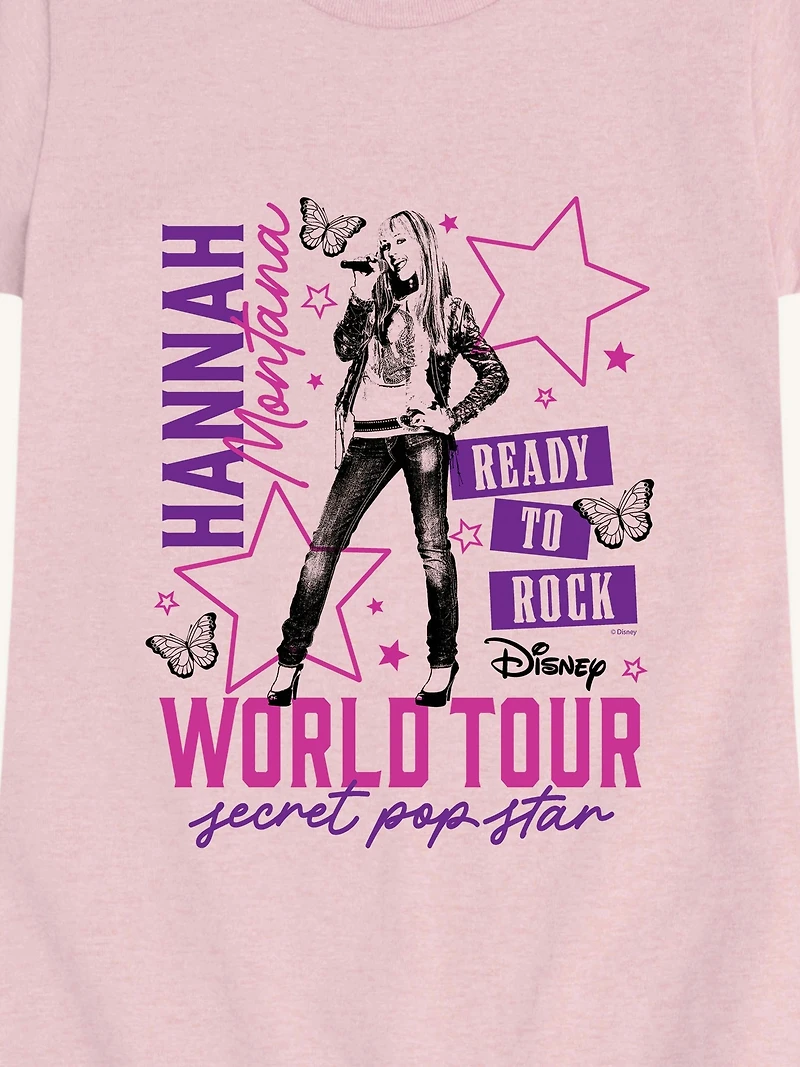 Disney Hannah Montana Concert Short Sleeve Graphic T-Shirt For Girls
