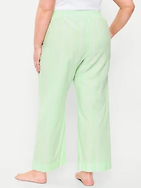 High-Waisted Poplin Pajama Pant