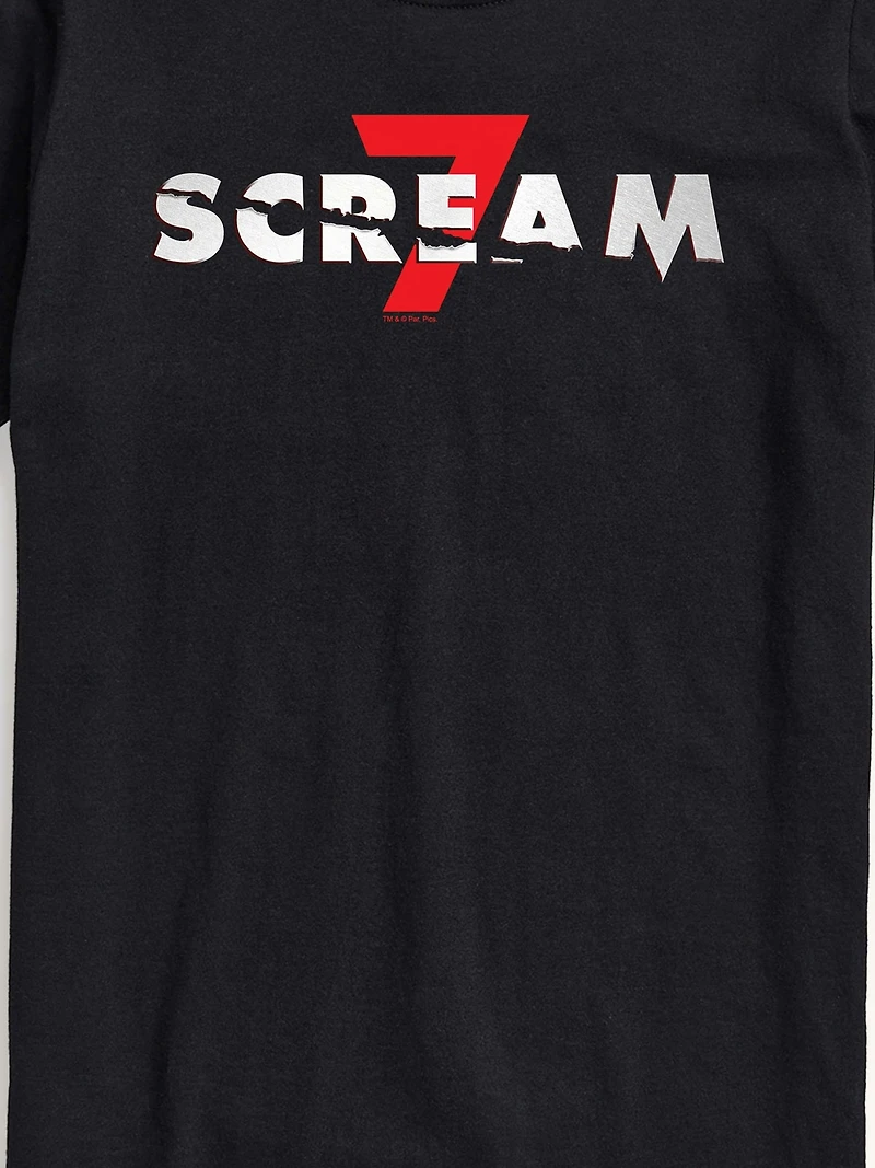 Scream 7 Logo Short Sleeve Graphic T-Shirt