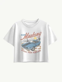 Ford Mustang Fuel The Dream Short Sleeve Boxy Graphic T-Shirt For Girls