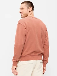 Loose Garment-Washed Crew-Neck Sweatshirt
