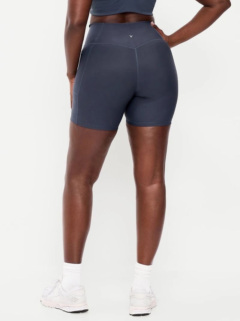Extra-High Waisted PowerSoft Boundless Pocket Biker Shorts- 6-inch inseam