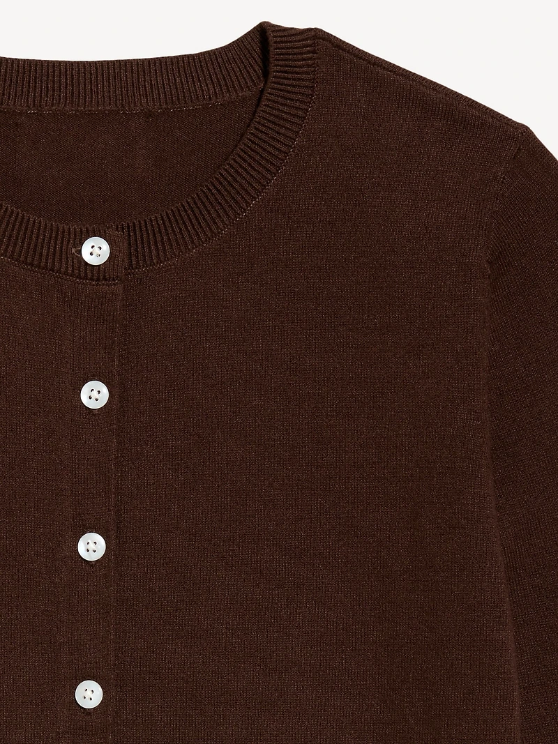 SoSoft Lite Cropped Crew-Neck Cardigan