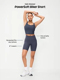 High-Waisted PowerSoft Biker Shorts - 8-inch inseam