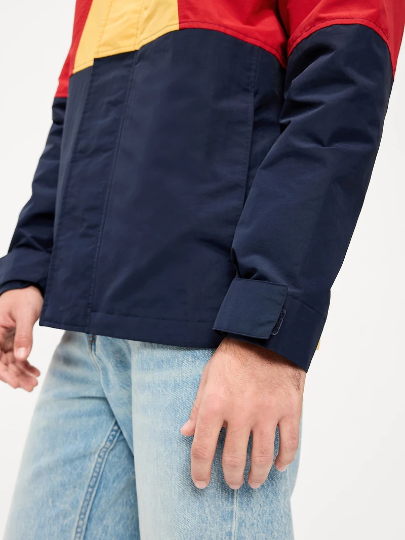 Water-Resistant Relaxed Color-Block Jacket