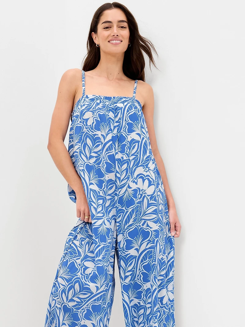 Airy Smocked Jumpsuit