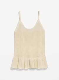 Metallic Peplum Tank Top