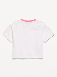 Oversized Short-Sleeve Cropped T-Shirt for Girls
