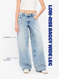 Low-Rise Baggy Wide-Leg Jeans