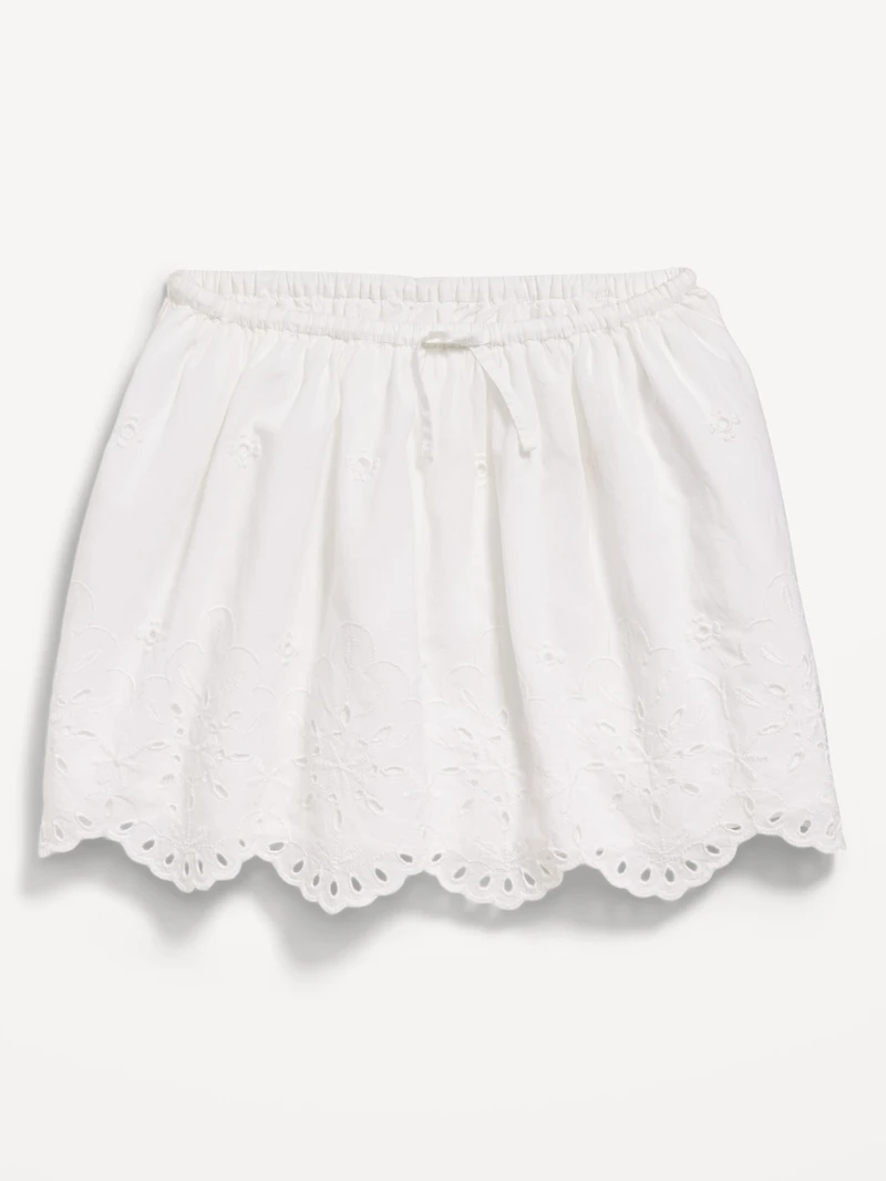 Eyelet Trim Skirt for Girls